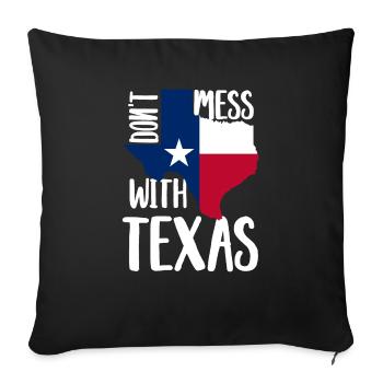 Cadeau cool carte Texas - Housse de coussin décorative 45 x 45 cm - noir - Devant