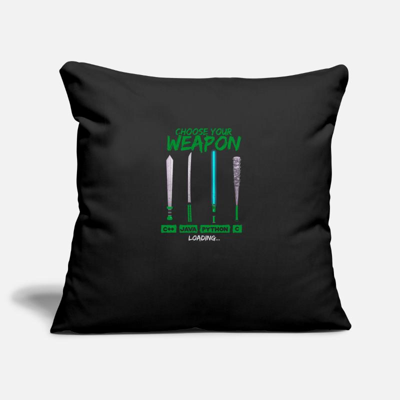 Cool Programmer Shirt Choose Your Weapon C ++ Java Sofa pillowcase 17,3'' x 17,3'' (45 x 45 cm)