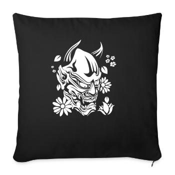 Diable avec des fleurs sait - Housse de coussin décorative 45 x 45 cm - noir - Devant