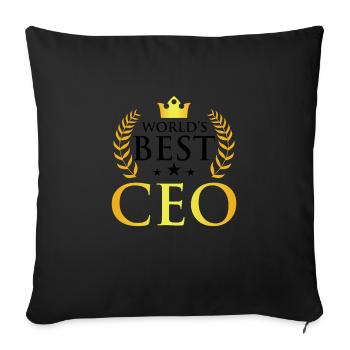 Best CEO Design in Gold - Sofakissenbezug 45 x 45 cm - Schwarz - Vorne