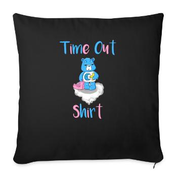 Time out Shirt Daddy Little DDLG BRAT Ageplay - Sofakissenbezug 45 x 45 cm - Schwarz - Vorne