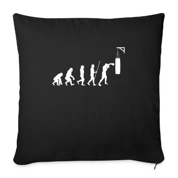 Evolution Boxer Geschenk Boxing Boxhandschuhe - Sofakissenbezug 45 x 45 cm - Schwarz - Vorne