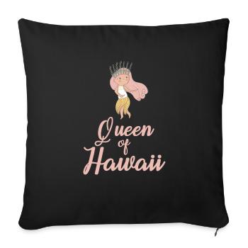 Hawaii Queen - Sofa pillowcase 17,3'' x 17,3'' (45 x 45 cm) - black - Front