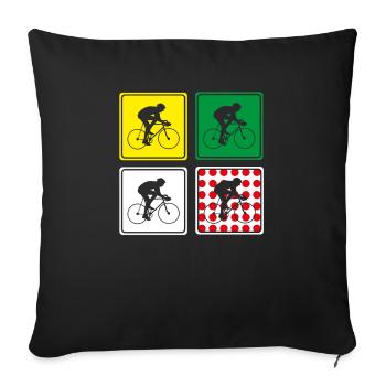 France cycling cycling race jerseys road bike - Sofa pillowcase 17,3'' x 17,3'' (45 x 45 cm) - black - Front