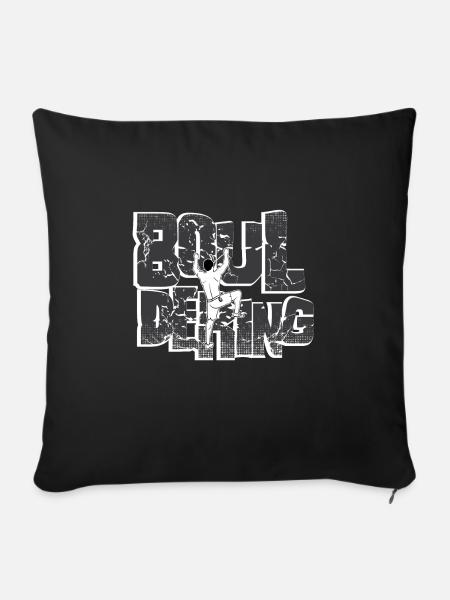 Bouldern - Sofakissenbezug 45 x 45 cm - Schwarz
