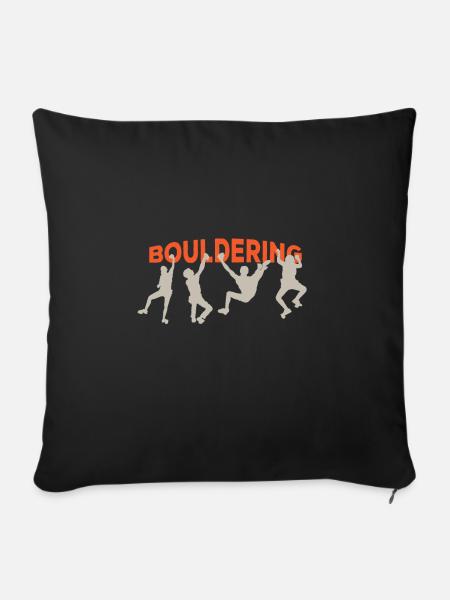 Bouldering - Sofakissenbezug 45 x 45 cm - Schwarz
