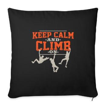climber - Sofa pillowcase 17,3'' x 17,3'' (45 x 45 cm) - black - Front