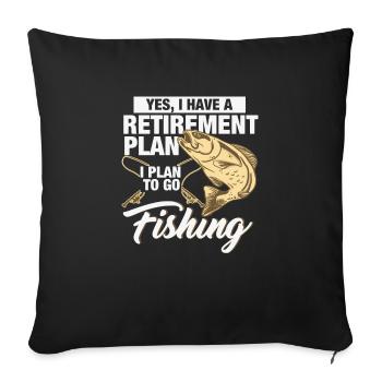 Angler fisherman fishing fishing fishing gift - Sofa pillowcase 17,3'' x 17,3'' (45 x 45 cm) - black - Front