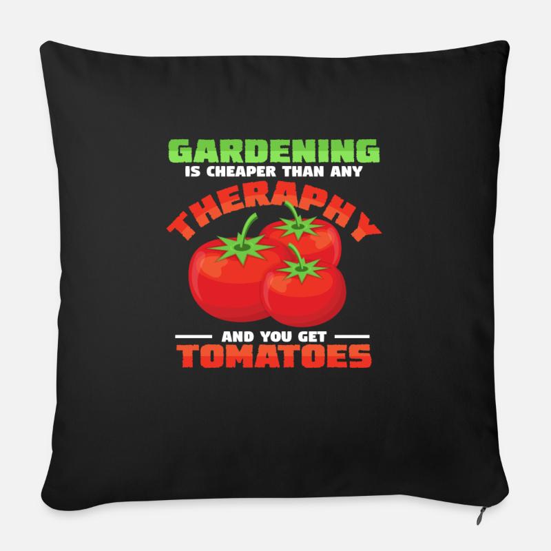 Tomaten - Sofakissenbezug 45 x 45 cm - Schwarz