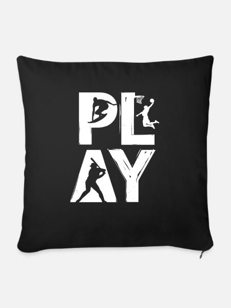 PLAY - Sofakissenbezug 45 x 45 cm - Schwarz