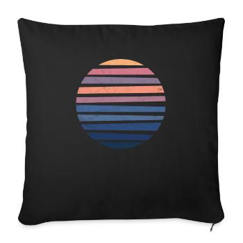 Sunset gift art circle sunrise - Sofa pillowcase 17,3'' x 17,3'' (45 x 45 cm) - black - Front