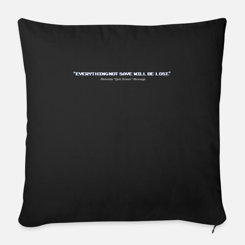 Retro Computer Screen message - Sofa pillowcase 17,3'' x 17,3'' (45 x 45 cm) - black