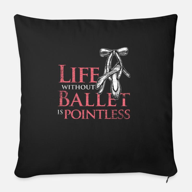 Ballett - Sofakissenbezug 45 x 45 cm - Schwarz