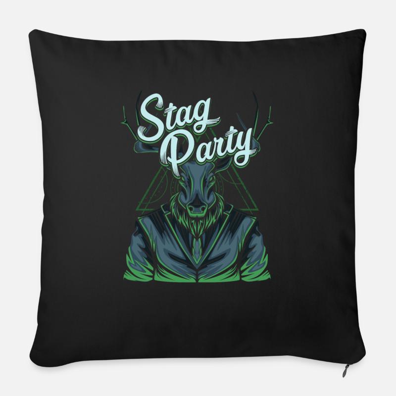 Team Groom Stag Party JGA - Sofa pillowcase 17,3'' x 17,3'' (45 x 45 cm) - black