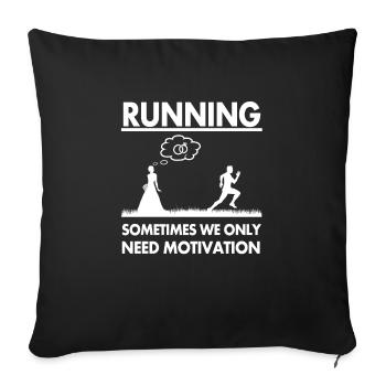 Motivation drôle idée cadeau cadeau - Housse de coussin décorative 45 x 45 cm - noir - Devant