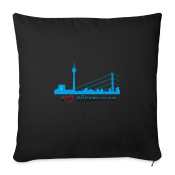 Dusseldorf - Sofa pillowcase 17,3'' x 17,3'' (45 x 45 cm) - black - Front