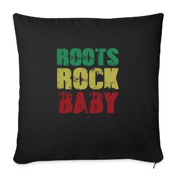 Musique rock - Housse de coussin décorative 45 x 45 cm - noir - Devant