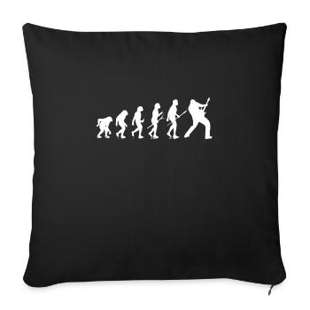 Musique rock - Housse de coussin décorative 45 x 45 cm - noir - Devant