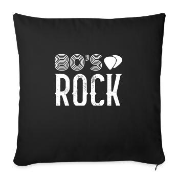 Musique rock - Housse de coussin décorative 45 x 45 cm - noir - Devant