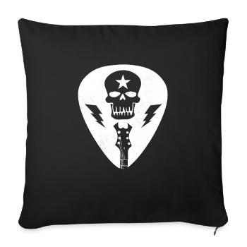 Musique rock - Housse de coussin décorative 45 x 45 cm - noir - Devant