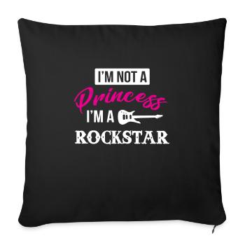 Musique rock - Housse de coussin décorative 45 x 45 cm - noir - Devant