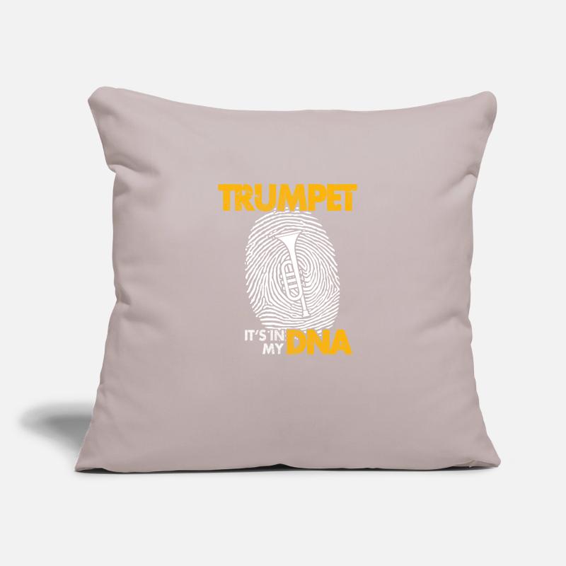 Fingerabdruck Trompete DNA Geschenk Geschenkidee Sofakissenbezug 45 x 45 cm