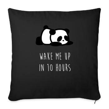 panda - Housse de coussin décorative 45 x 45 cm - noir - Devant