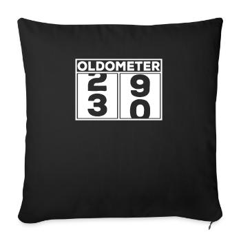 Anniversaire anniversaire shirt cadeau oldometer 30 - Housse de coussin décorative 45 x 45 cm - noir - Devant