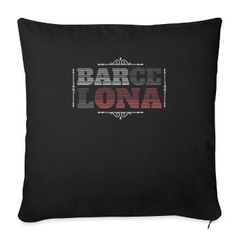 Barcelona - Sofa pillowcase 17,3'' x 17,3'' (45 x 45 cm) - black - Front
