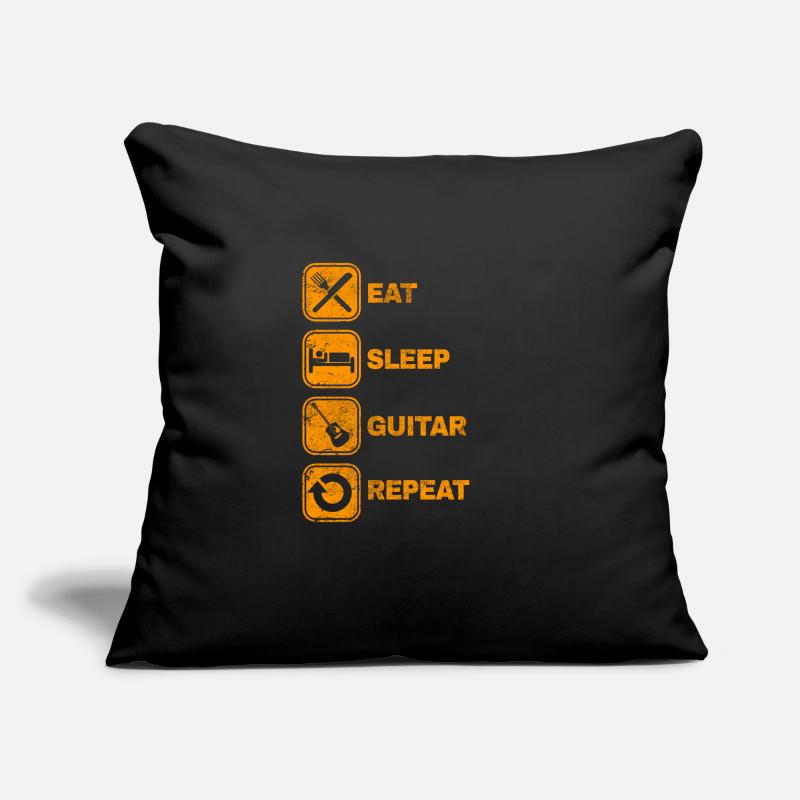 Eat Sleep Repeat Guitar Repeat Geschenk Idee Sofakissenbezug 45 x 45 cm