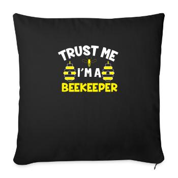 Croyez-moi, je suis apiculteur - Housse de coussin décorative 45 x 45 cm - noir - Devant