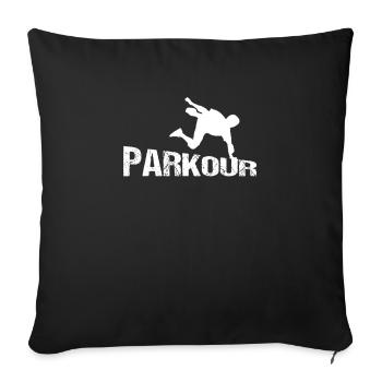 Parkour - Sofa pillowcase 17,3'' x 17,3'' (45 x 45 cm) - black - Front