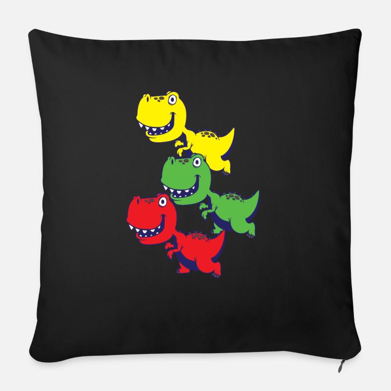 Dinosaur Rex babies - Sofa pillowcase 17,3'' x 17,3'' (45 x 45 cm) - black