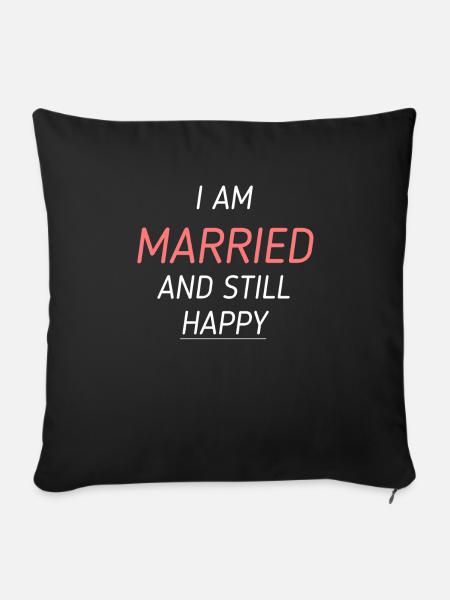 WEDDING GIFT - Sofa pillowcase 17,3'' x 17,3'' (45 x 45 cm) - black