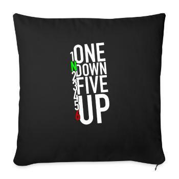 One down five up – 1N23456 - Sofa pillowcase 17,3'' x 17,3'' (45 x 45 cm) - black - Front