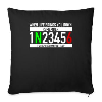 When Life Brings You Down 1N23456 - Sofa pillowcase 17,3'' x 17,3'' (45 x 45 cm) - black - Front