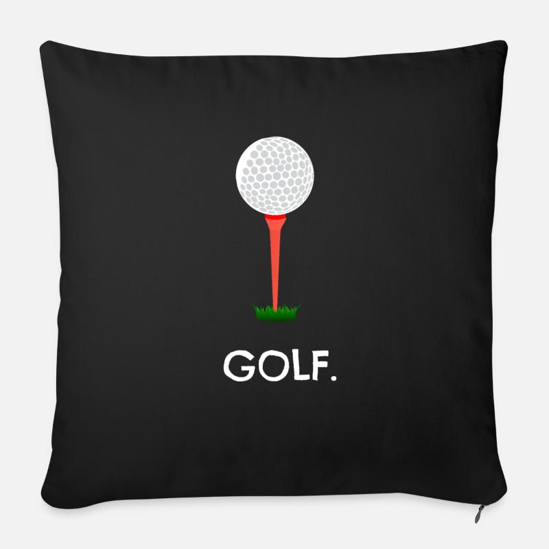 Golf - Housse de coussin décorative 45 x 45 cm - noir