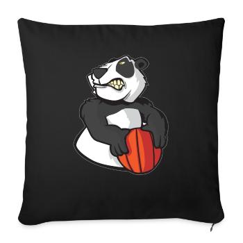 Basketball Streetball Panda Cartoon Gift. - Sofa pillowcase 17,3'' x 17,3'' (45 x 45 cm) - black - Front