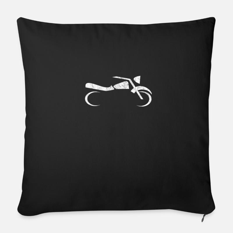 Motorrad - Sofakissenbezug 45 x 45 cm - Schwarz