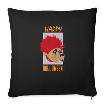 Chien d'Halloween - Housse de coussin décorative 45 x 45 cm - noir - Devant