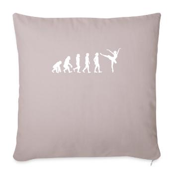 Ballerina Ballett Evolution Shirt Geschenk - Sofakissenbezug 45 x 45 cm - helles Taupe - Vorne