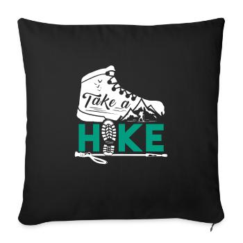 Faites un cadeau de randonnée randonnée randonnée montagne - Housse de coussin décorative 45 x 45 cm - noir - Devant