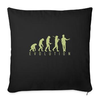Human Evolution - Sofakissenbezug 45 x 45 cm - Schwarz - Vorne