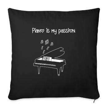 Piano shirt - Sofa pillowcase 17,3'' x 17,3'' (45 x 45 cm) - black - Front