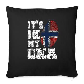 DNA Norway T-shirt - Housse de coussin décorative 45 x 45 cm - noir - Devant