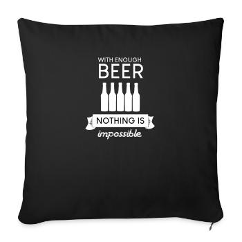 Beer Bier - Sofakissenbezug 45 x 45 cm - Schwarz - Vorne
