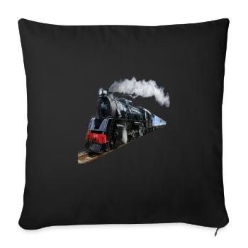 (Train) - Housse de coussin décorative 45 x 45 cm - noir - Devant