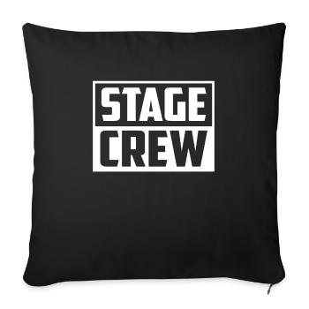 Stage Crew Theater Shirt Gift Actor - Sofa pillowcase 17,3'' x 17,3'' (45 x 45 cm) - black - Front