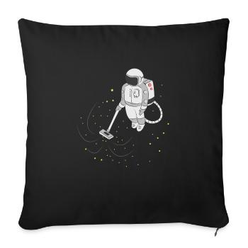 Astronaut Spaceman Space Weltall Shirt Geschenk - Sofakissenbezug 45 x 45 cm - Schwarz - Vorne