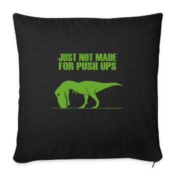 T rex no like push ups gym funny fun - Sofakissenbezug 45 x 45 cm - Schwarz - Vorne